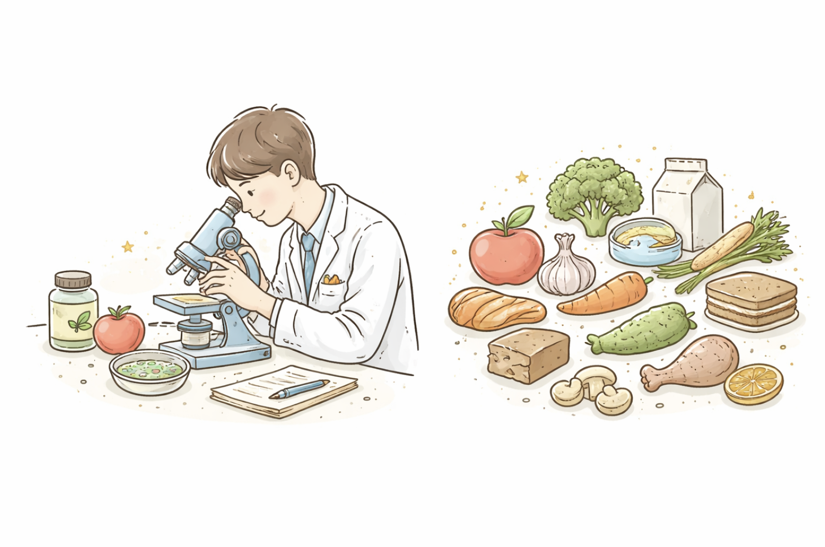 Scientist testing food samples in a lab